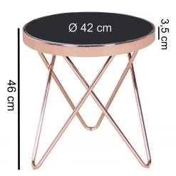 Jack & Alice Beistelltisch Morgan - Glas / Metall - Schwarz / Kupfer 9 Jack & Alice Beistelltisch Morgan - Glas / Metall - Schwarz / Kupfer -Wohnzimmermöbel boutique en ligne 1000194267 200108 10055000403 SKETCH DETAILS P000000001000194267 sketch