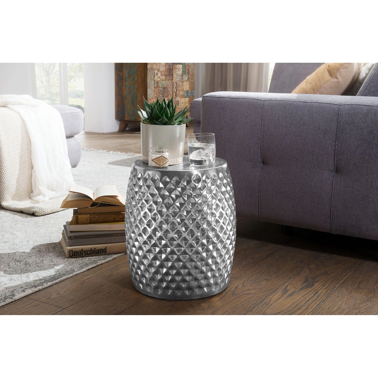 Red Living Beistelltisch Owning - Aluminium - Silber 2 Red Living Beistelltisch Owning - Aluminium - Silber – Bild 2