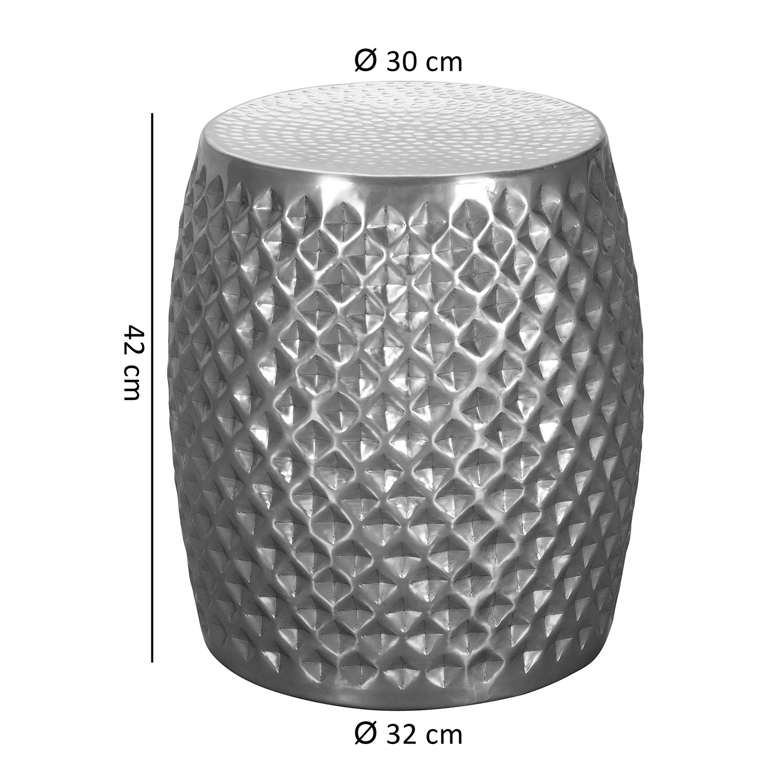 Red Living Beistelltisch Owning - Aluminium - Silber 4 Red Living Beistelltisch Owning - Aluminium - Silber – Bild 4