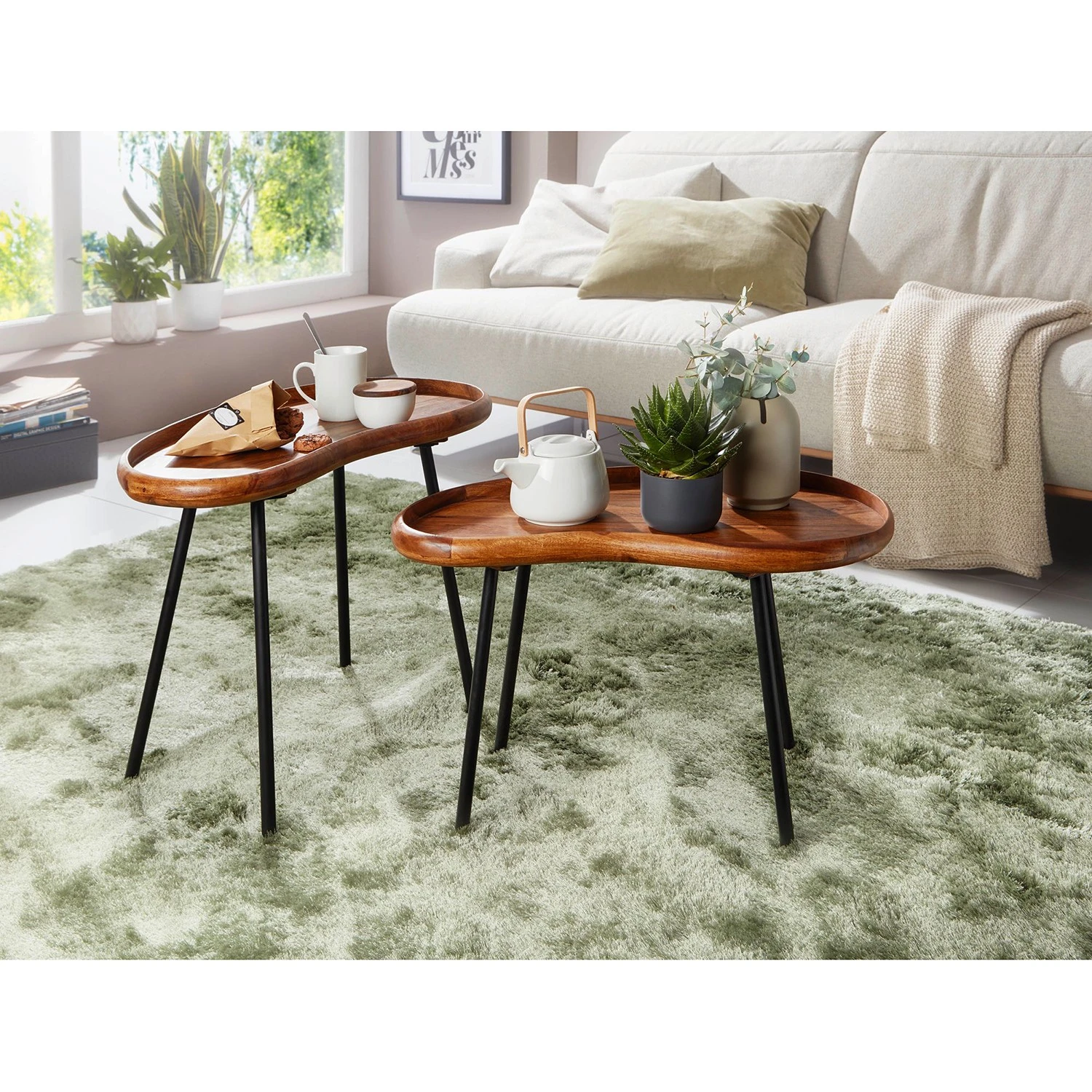 Red Living Couchtisch Ardee - Sheesham massiv / Metall - Sheesham / Schwarz 3 Red Living Couchtisch Ardee - Sheesham massiv / Metall - Sheesham / Schwarz – Bild 3