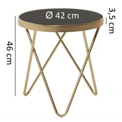 Jack & Alice Beistelltisch Morgan - Glas / Metall - Schwarz / Gold 11 Jack & Alice Beistelltisch Morgan - Glas / Metall - Schwarz / Gold -Wohnzimmermöbel boutique en ligne 1000194301 200108 10061900598 SKETCH DETAILS P000000001000194301 sketch