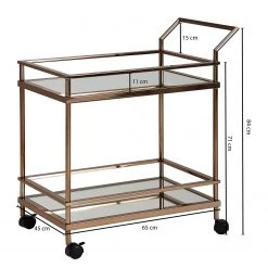 Jack & Alice Servierwagen Monamolin - Glas / Metall - Gold -Wohnzimmermöbel boutique en ligne 1000194313 200108 10063000681 SKETCH DETAILS P000000001000194313 sketch