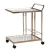 Jack & Alice Servierwagen Recess - Glas / Metall - Gold