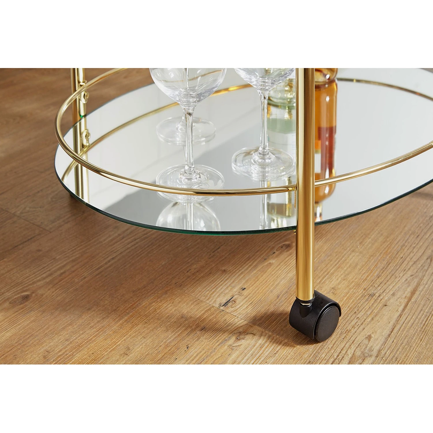 Jack & Alice Servierwagen Gowlan - Glas / Metall - Gold 4 Jack & Alice Servierwagen Gowlan - Glas / Metall - Gold – Bild 4