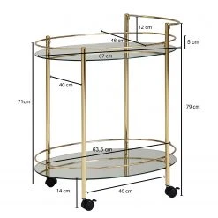 Jack & Alice Servierwagen Gowlan - Glas / Metall - Gold 9 Jack & Alice Servierwagen Gowlan - Glas / Metall - Gold -Wohnzimmermöbel boutique en ligne 1000194322 200108 10063300713 SKETCH DETAILS P000000001000194322 sketch