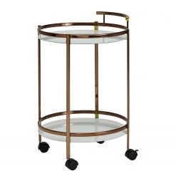 Jack & Alice Servierwagen Glenard - Glas / Metall - Kupfer