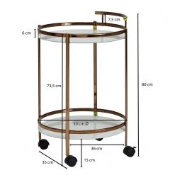 Jack & Alice Servierwagen Glenard - Glas / Metall - Kupfer -Wohnzimmermöbel boutique en ligne 1000194324 200108 10063400723 SKETCH DETAILS P000000001000194324 sketch