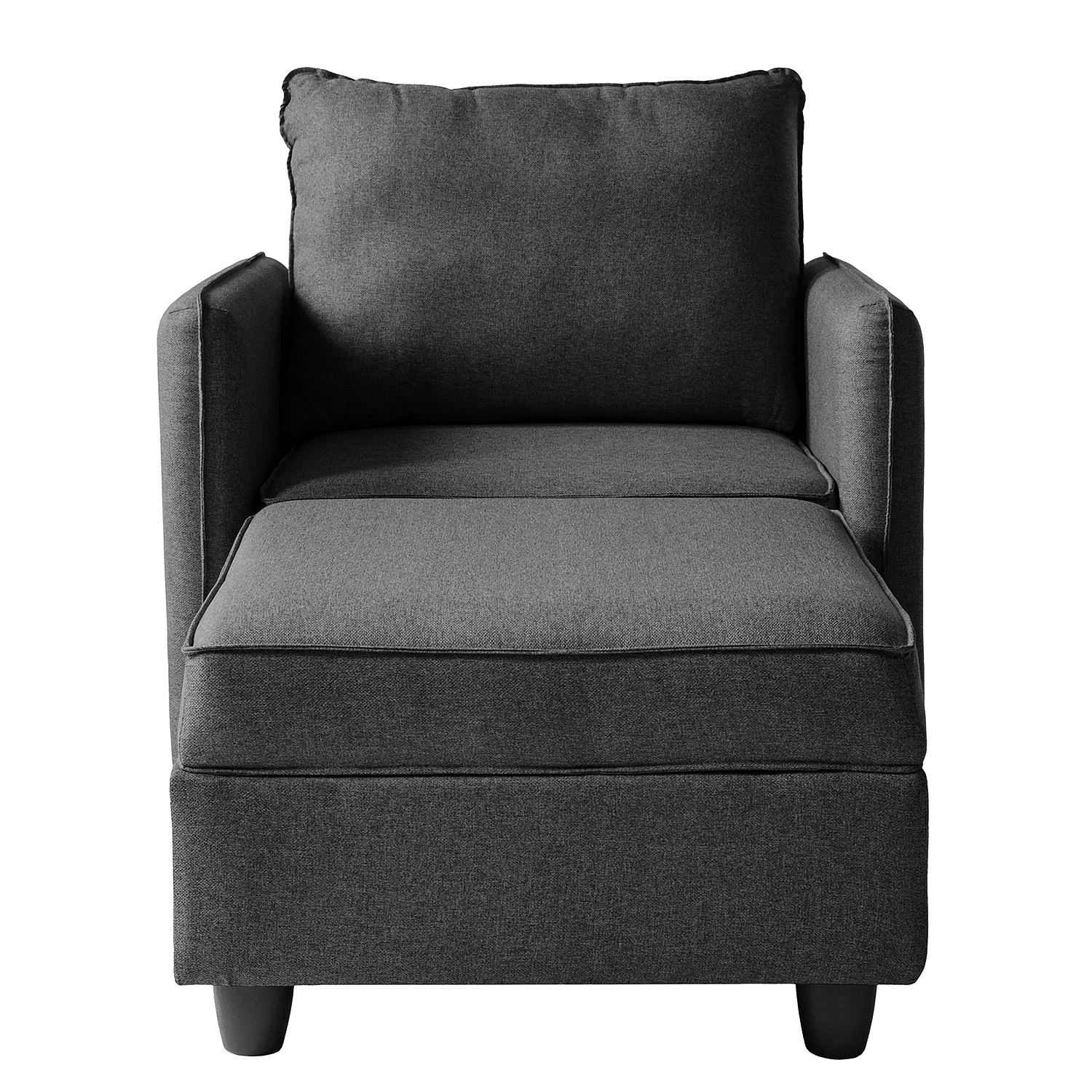 Fredriks XXL-Sessel Lavara - Webstoff - Dunkelgrau 3 Fredriks XXL-Sessel Lavara - Webstoff - Dunkelgrau – Bild 3