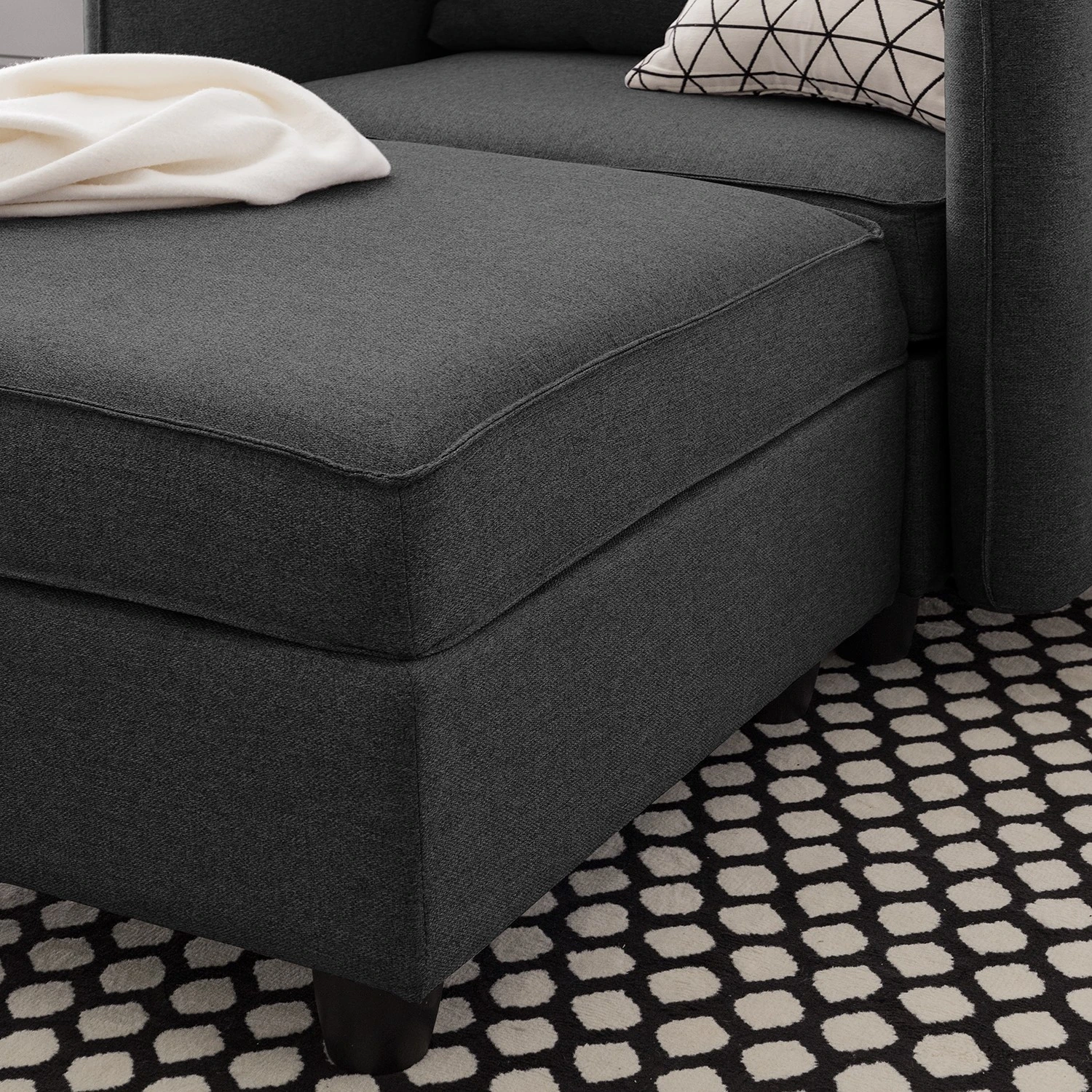 Fredriks XXL-Sessel Lavara - Webstoff - Dunkelgrau 14 Fredriks XXL-Sessel Lavara - Webstoff - Dunkelgrau – Bild 14