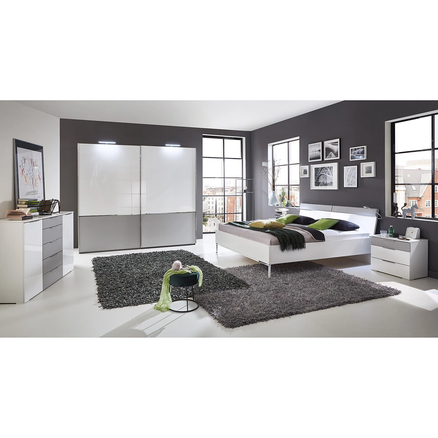 Fresh to go Kommode Arizona - Weiß / Hellgrau - Breite: 139 cm 2 Fresh to go Kommode Arizona - Weiß / Hellgrau - Breite: 139 cm – Bild 2