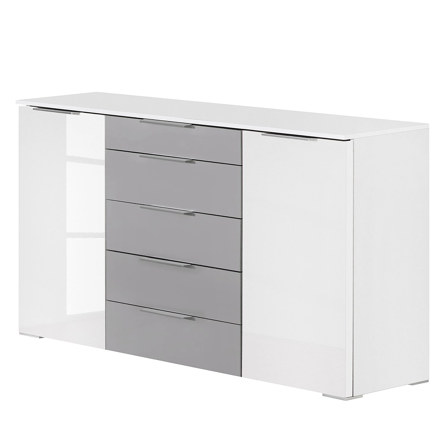 Fresh to go Kommode Arizona - Weiß / Hellgrau - Breite: 139 cm 1 Fresh to go Kommode Arizona - Weiß / Hellgrau - Breite: 139 cm