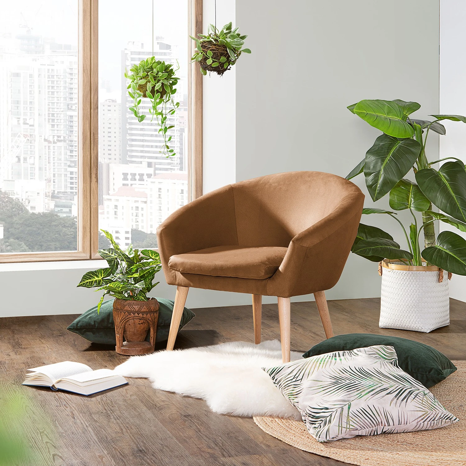 Norrwood Sessel Tippytoe VI - Antiklederlook - Camel 2 Norrwood Sessel Tippytoe VI - Antiklederlook - Camel – Bild 2