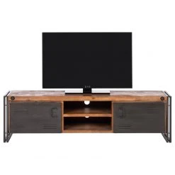 Ars manufacti Wohnwand Manchester II (4-teilig) - Akazie massiv / Metall - Akazie / Anthrazit -Wohnzimmermöbel boutique en ligne 1000196081 200406 13083800011 DETAILS P000000001000196081