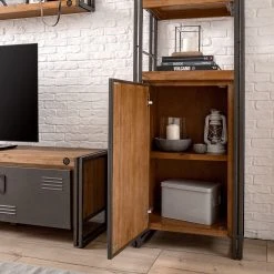 Ars manufacti Wohnwand Manchester II (4-teilig) - Akazie massiv / Metall - Akazie / Anthrazit -Wohnzimmermöbel boutique en ligne 1000196081 200430 15155800023 DETAILS P000000001000196081