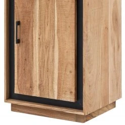 Ars Natura Kommode Weldon - Akazie massiv / Steinfurnier - Akazie / Schwarz -Wohnzimmermöbel boutique en ligne 1000196166 200114 13263900006 DETAILS P000000001000196166