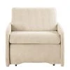 Fredriks Schlafsessel Disley IV - Webstoff - Creme - Mit Armlehnen