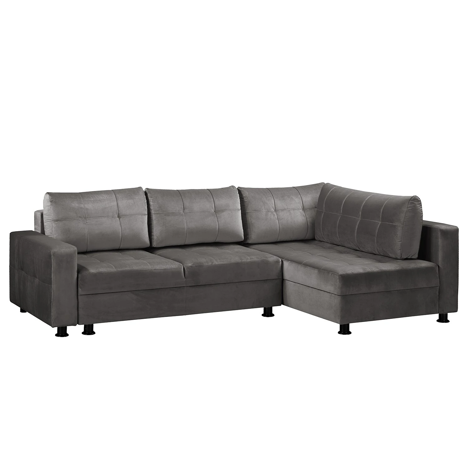 Fredriks Ecksofa Upwell II - Microfaser - Dunkelgrau - Ottomane davorstehend rechts 1 Fredriks Ecksofa Upwell II - Microfaser - Dunkelgrau - Ottomane davorstehend rechts