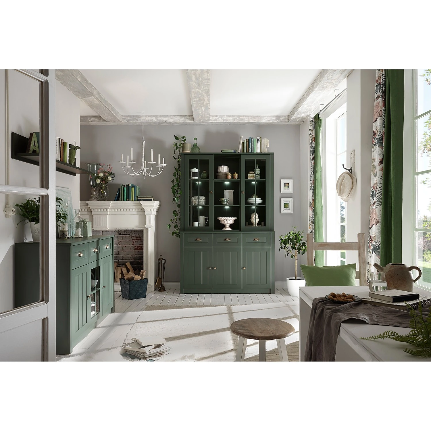 Ridgevalley Sideboard Beauville II - Moosgrün / Gold 2 Ridgevalley Sideboard Beauville II - Moosgrün / Gold – Bild 2