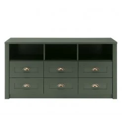 Ridgevalley TV-Lowboard Beauville I - Moosgrün / Gold -Wohnzimmermöbel boutique en ligne 1000196333 191127 09003600071 DETAILS P000000001000196333