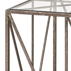 Red Living Beistelltisch Lindsfors V - Glas / Stahl - Antikbronze 5 Red Living Beistelltisch Lindsfors V - Glas / Stahl - Antikbronze -Wohnzimmermöbel boutique en ligne 1000196430 191211 14162700015 DETAILS P000000001000196430