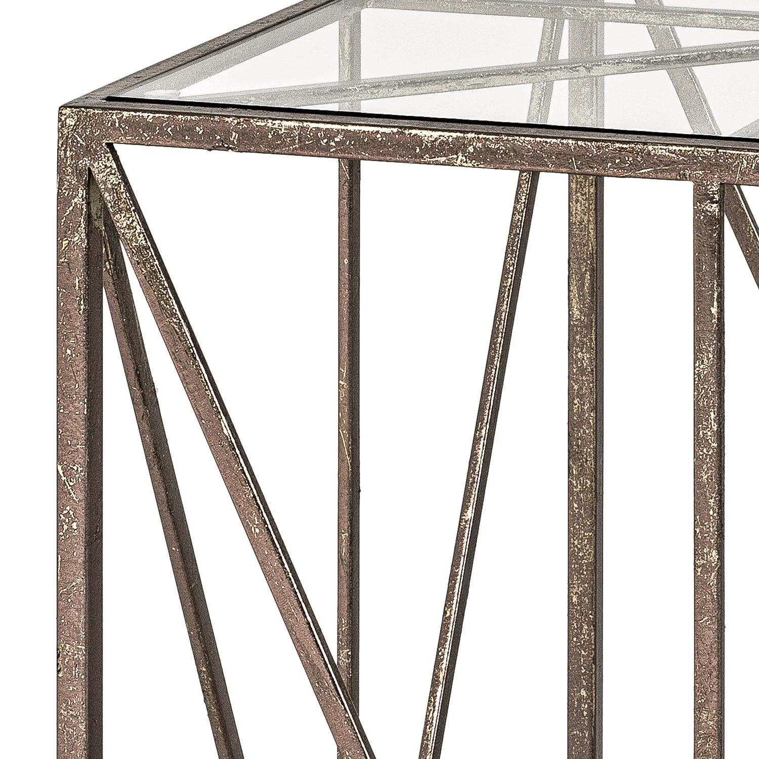 Red Living Beistelltisch Lindsfors V - Glas / Stahl - Antikbronze 3 Red Living Beistelltisch Lindsfors V - Glas / Stahl - Antikbronze – Bild 3