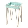 Norrwood Beistelltisch Krokvik IV - Glas / Metall - Mint / Sandgrau