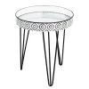 Norrwood Beistelltisch Ponemah II - Glas / Stahl - Schwarz / Weiß
