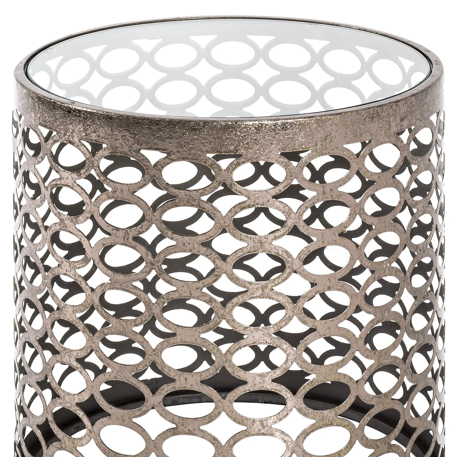 Red Living Beistelltisch Uvana III - Glas / Stahl - Antikbronze 2 Red Living Beistelltisch Uvana III - Glas / Stahl - Antikbronze – Bild 2