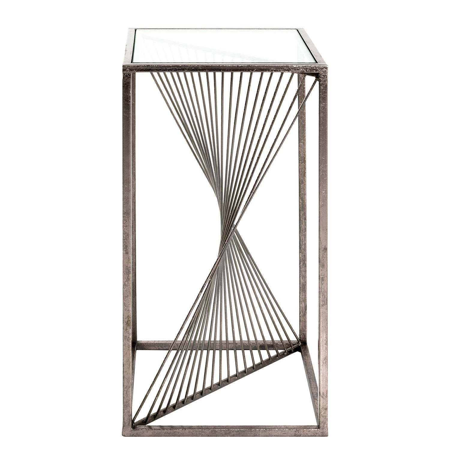 Red Living Beistelltisch Lixhult I - Glas / Stahl - Antiksilber 3 Red Living Beistelltisch Lixhult I - Glas / Stahl - Antiksilber – Bild 3