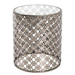 Red Living Beistelltisch Uvana II - Glas / Stahl - Antikbronze