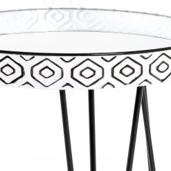 Norrwood Beistelltisch Ponemah - Glas / Stahl - Schwarz / Weiß 7 Norrwood Beistelltisch Ponemah - Glas / Stahl - Schwarz / Weiß -Wohnzimmermöbel boutique en ligne 1000196503 191211 14163600096 DETAILS P000000001000196503