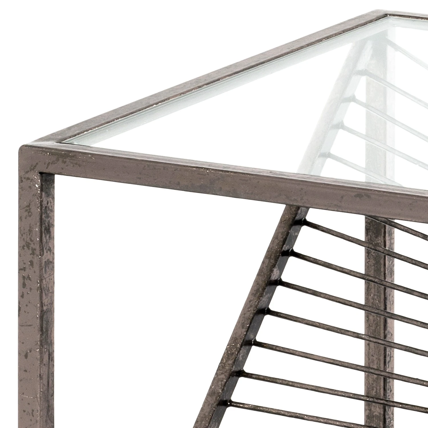 Red Living Beistelltisch Lixhult II - Glas / Stahl - Antiksilber 4 Red Living Beistelltisch Lixhult II - Glas / Stahl - Antiksilber – Bild 4