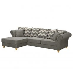 Ridgevalley Ecksofa Colares II - Webstoff - Grau - Longchair davorstehend links