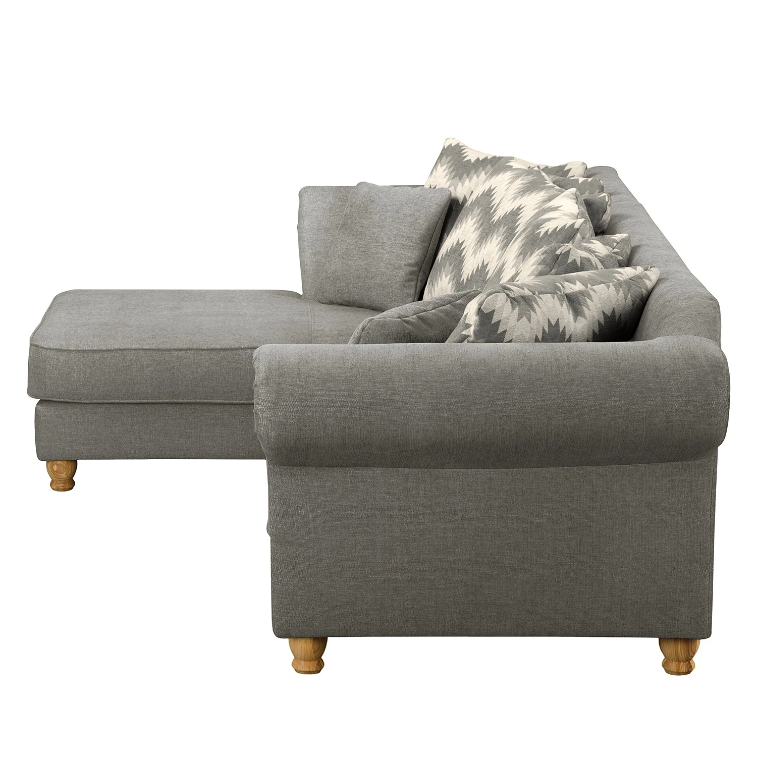 Ridgevalley Ecksofa Colares II - Webstoff - Grau - Longchair davorstehend links 3 Ridgevalley Ecksofa Colares II - Webstoff - Grau - Longchair davorstehend links – Bild 3