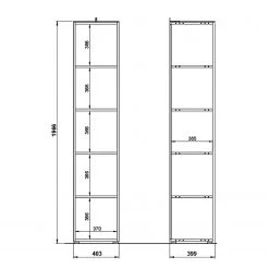 Germania Aktenregal Ancona II - Kaschmir / Nussbaum Dekor -Wohnzimmermöbel boutique en ligne 1000196985 191203 06445700006 SKETCH DETAILS P000000001000196985 sketch