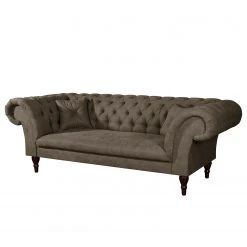Maison Belfort Sofa Callas (3-Sitzer) - Microfaser - Braungrau