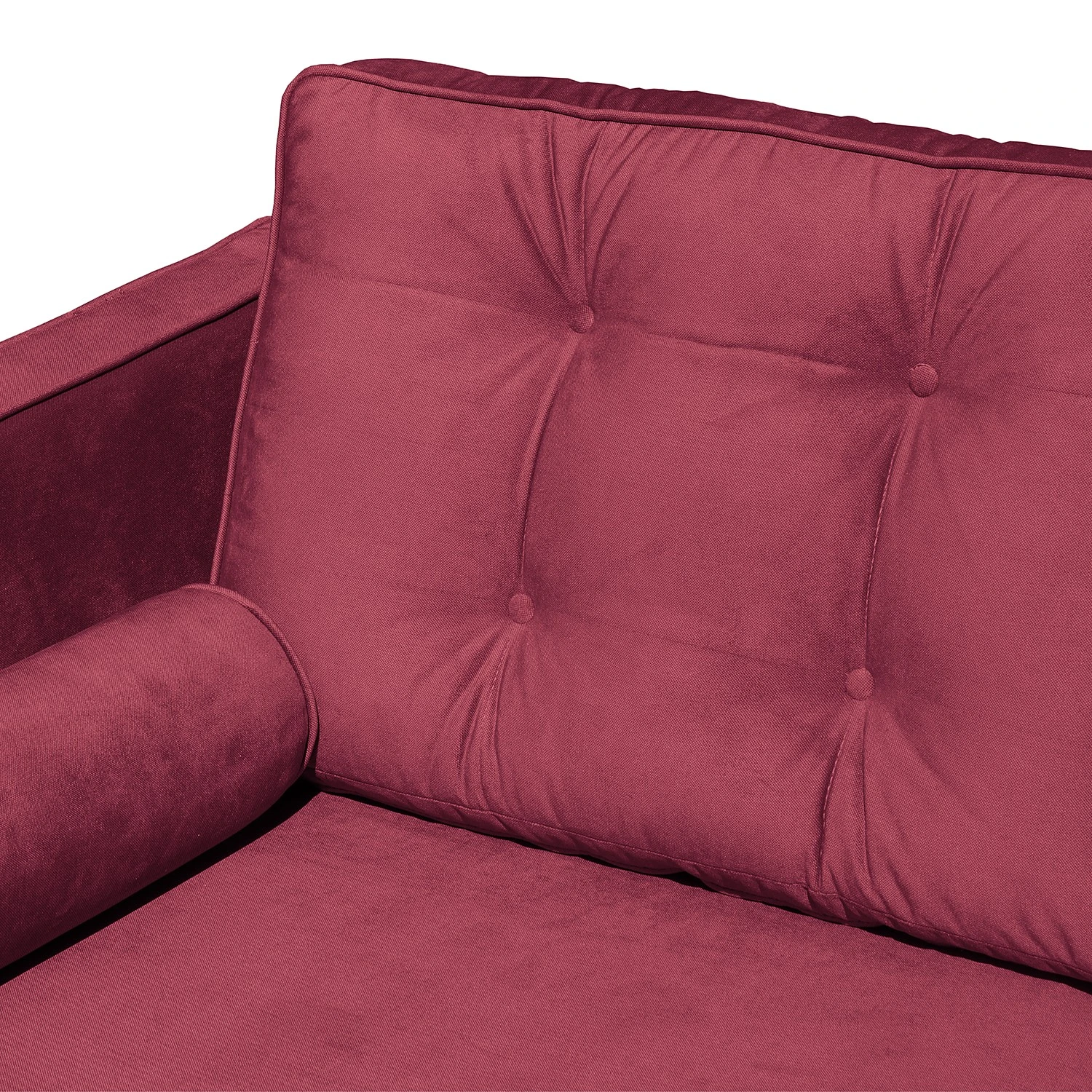 Jack & Alice Ecksofas Kosula - Microfaser - Beere - Longchair davorstehend links 4 Jack & Alice Ecksofas Kosula - Microfaser - Beere - Longchair davorstehend links – Bild 4