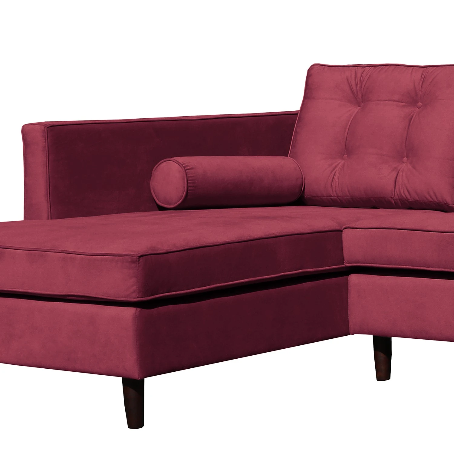 Jack & Alice Ecksofas Kosula - Microfaser - Beere - Longchair davorstehend links 6 Jack & Alice Ecksofas Kosula - Microfaser - Beere - Longchair davorstehend links – Bild 6