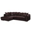 Fredriks Ecksofa Mazan - Samt - Microfaser Salvo: Aubergine