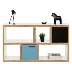 Temahome Regal Berlin III - Weiß / Braun -Wohnzimmermöbel boutique en ligne 1000198810 191209 09462600006 DETAILS P000000001000198810