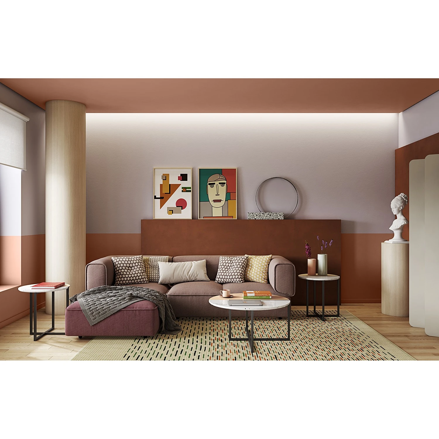 Temahome Couchtisch Sonata - Marmor / Stahl - Eiche / Weiß 3 Temahome Couchtisch Sonata - Marmor / Stahl - Eiche / Weiß – Bild 3