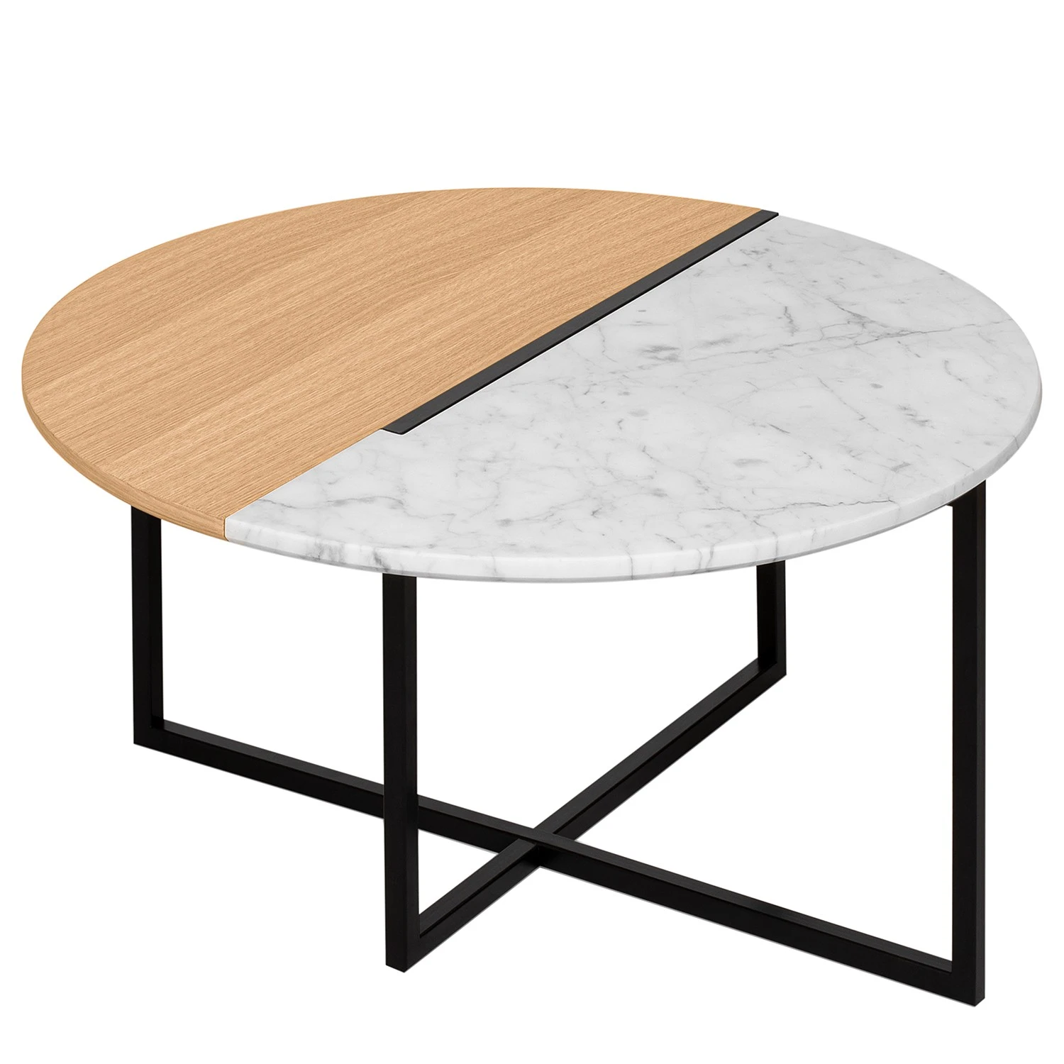 Temahome Couchtisch Sonata - Marmor / Stahl - Eiche / Weiß 7 Temahome Couchtisch Sonata - Marmor / Stahl - Eiche / Weiß – Bild 7