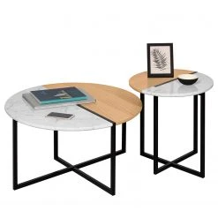 Temahome Couchtisch Sonata - Marmor / Stahl - Eiche / Weiß 22 Temahome Couchtisch Sonata - Marmor / Stahl - Eiche / Weiß -Wohnzimmermöbel boutique en ligne 1000198865 191209 09463100056 DETAILS P000000001000198865