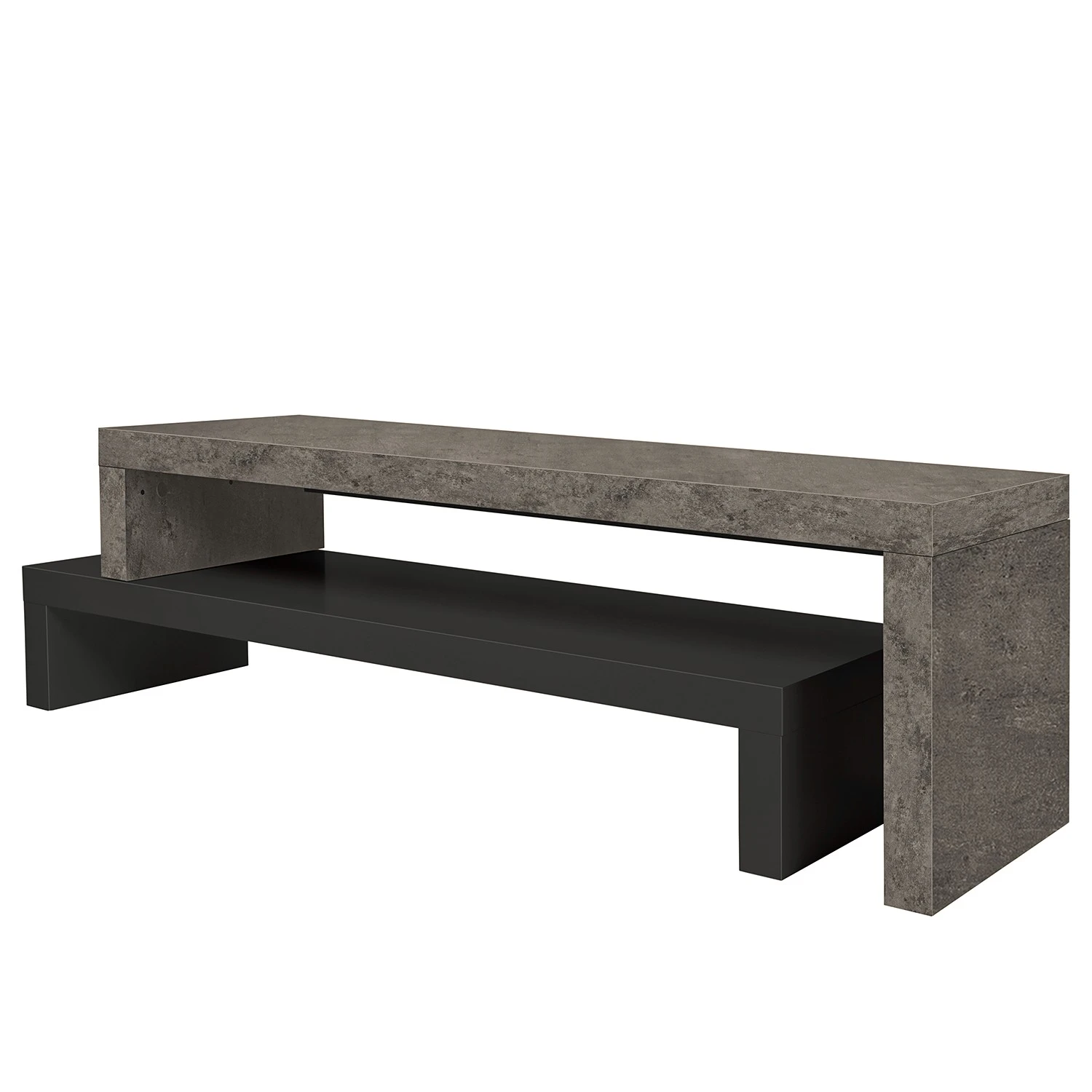 Temahome TV-Rack Detroit II - Beton Dekor / Schwarz 3 Temahome TV-Rack Detroit II - Beton Dekor / Schwarz – Bild 3