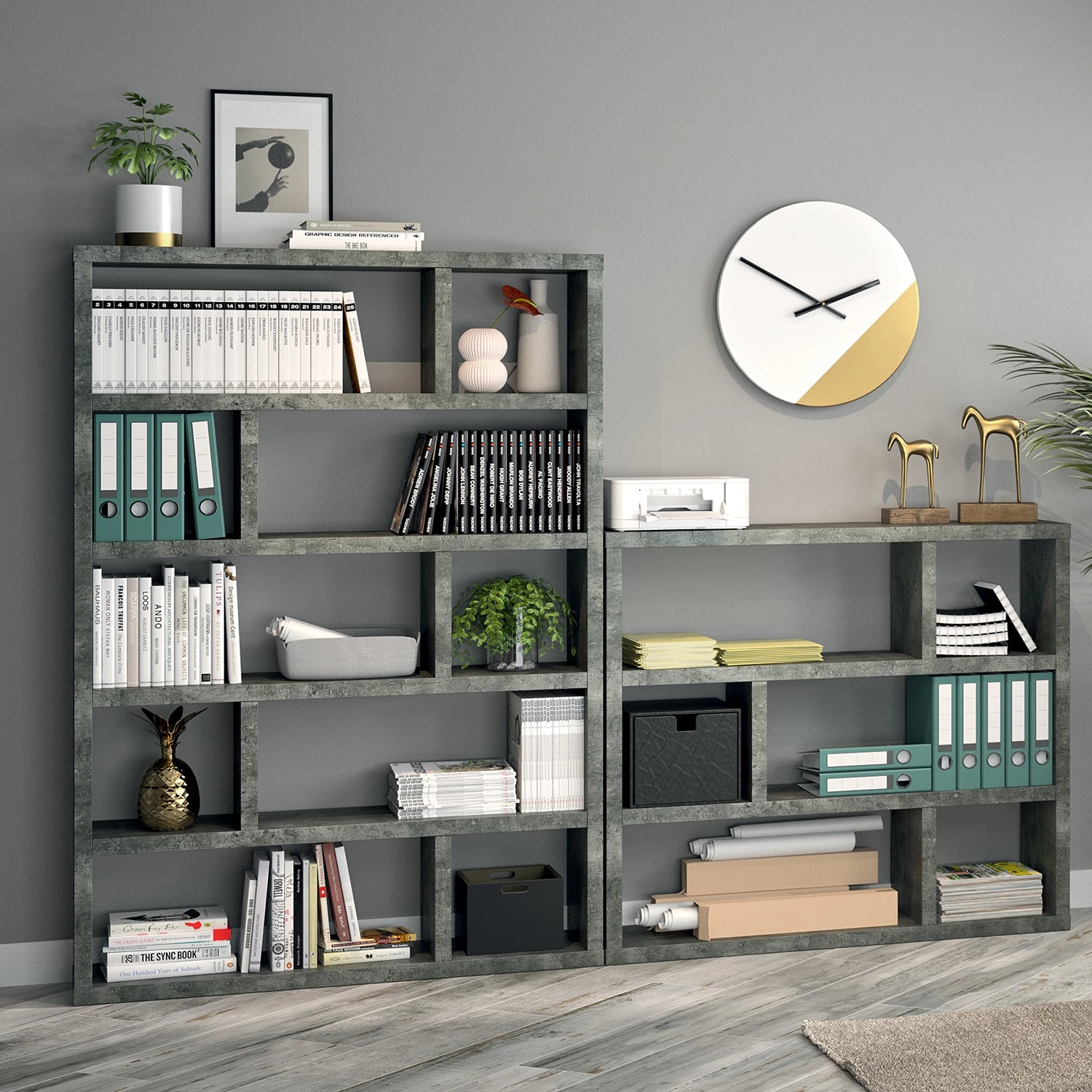 Temahome Regal Dublin - Beton Dekor - Höhe: 173 cm 2 Temahome Regal Dublin - Beton Dekor - Höhe: 173 cm – Bild 2