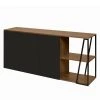 Temahome Sideboard Albi - Echtholzfurnier - Walnuss / Schwarz