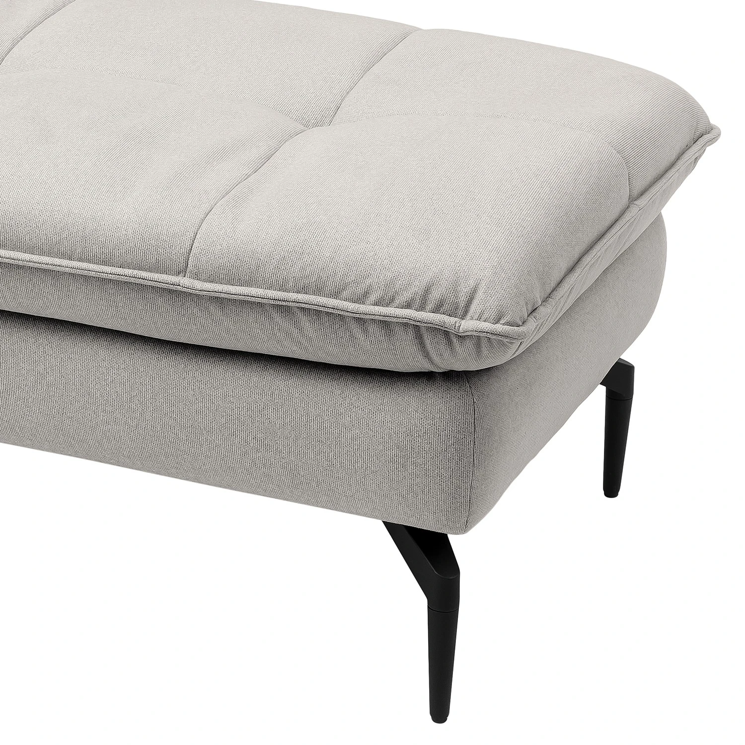 Fredriks Polsterhocker Atoka I - Strukturstoff - Lichtgrau 4 Fredriks Polsterhocker Atoka I - Strukturstoff - Lichtgrau – Bild 4