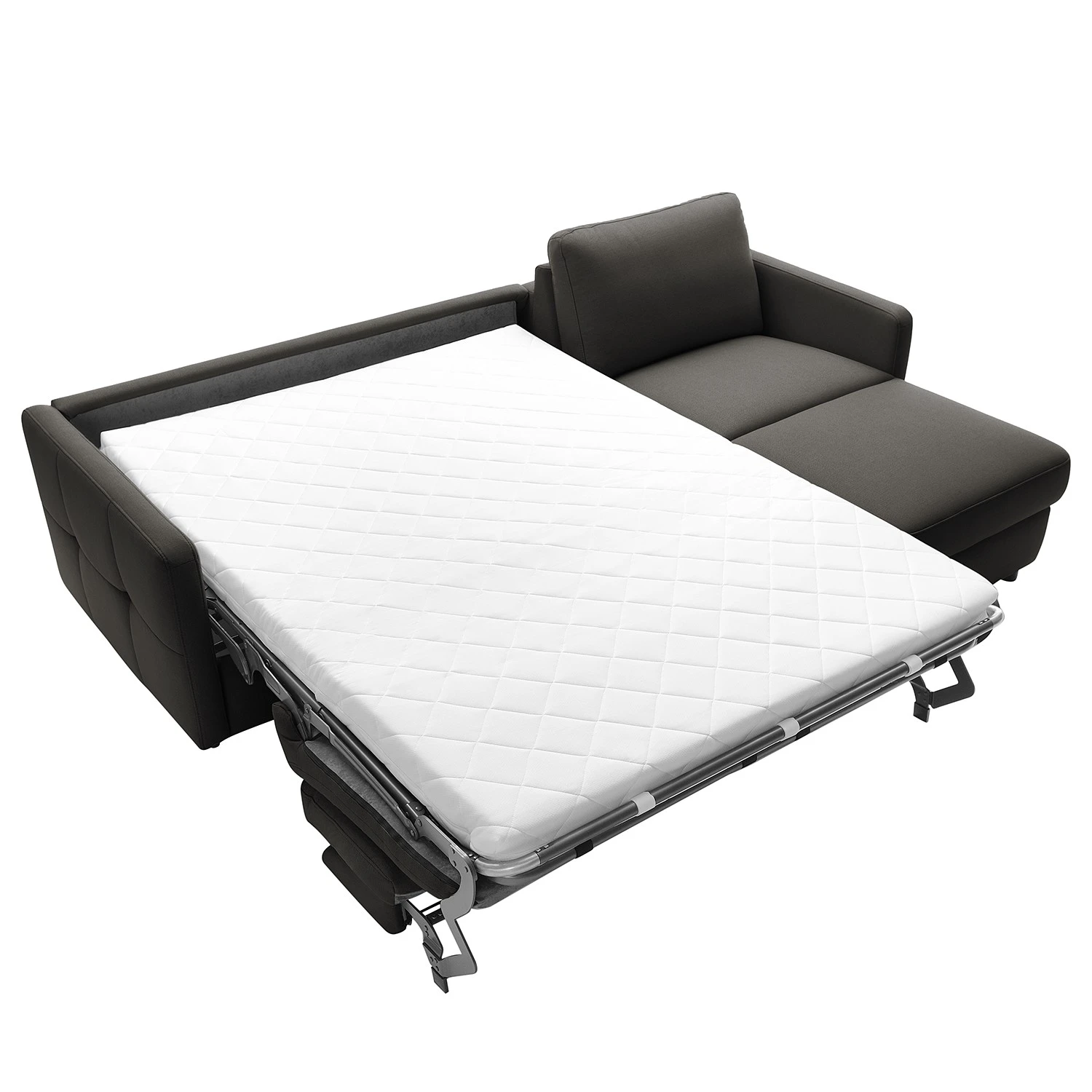 Fredriks Ecksofa Barbon - Flachgewebe - Anthrazit - Breite: 256 cm - Longchair davorstehend rechts 4 Fredriks Ecksofa Barbon - Flachgewebe - Anthrazit - Breite: 256 cm - Longchair davorstehend rechts – Bild 4