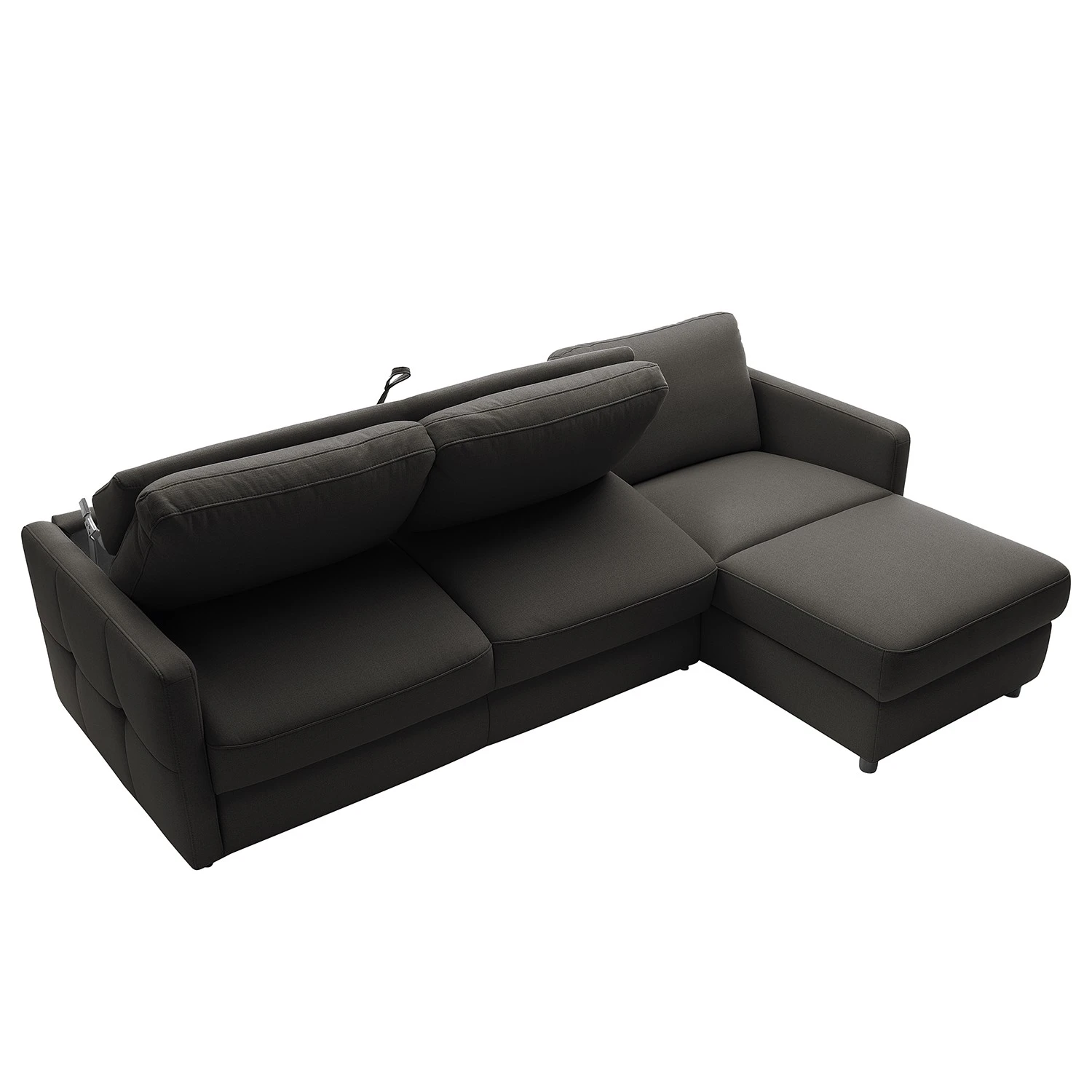 Fredriks Ecksofa Barbon - Flachgewebe - Anthrazit - Breite: 256 cm - Longchair davorstehend rechts 8 Fredriks Ecksofa Barbon - Flachgewebe - Anthrazit - Breite: 256 cm - Longchair davorstehend rechts – Bild 8