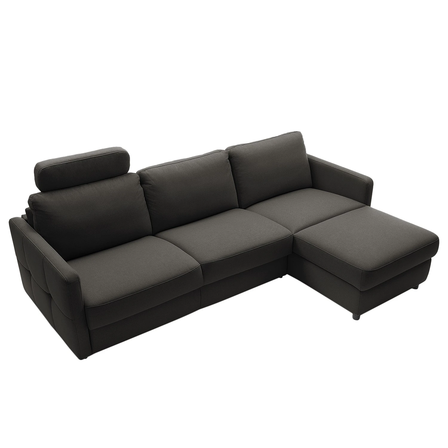 Fredriks Ecksofa Barbon - Flachgewebe - Anthrazit - Breite: 256 cm - Longchair davorstehend rechts 6 Fredriks Ecksofa Barbon - Flachgewebe - Anthrazit - Breite: 256 cm - Longchair davorstehend rechts – Bild 6